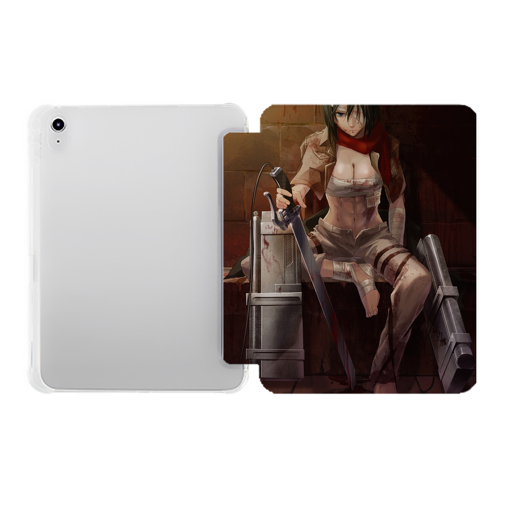 （画像用） 進撃の巨人 Attack on Titan IPad ケース ペン収納付き 三つ折りスタンド PUレザー×シリコン 対応機種9.5/10.5/10.9インチ